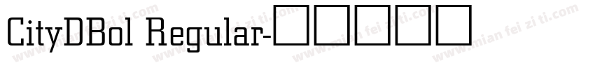 CityDBol Regular字体转换